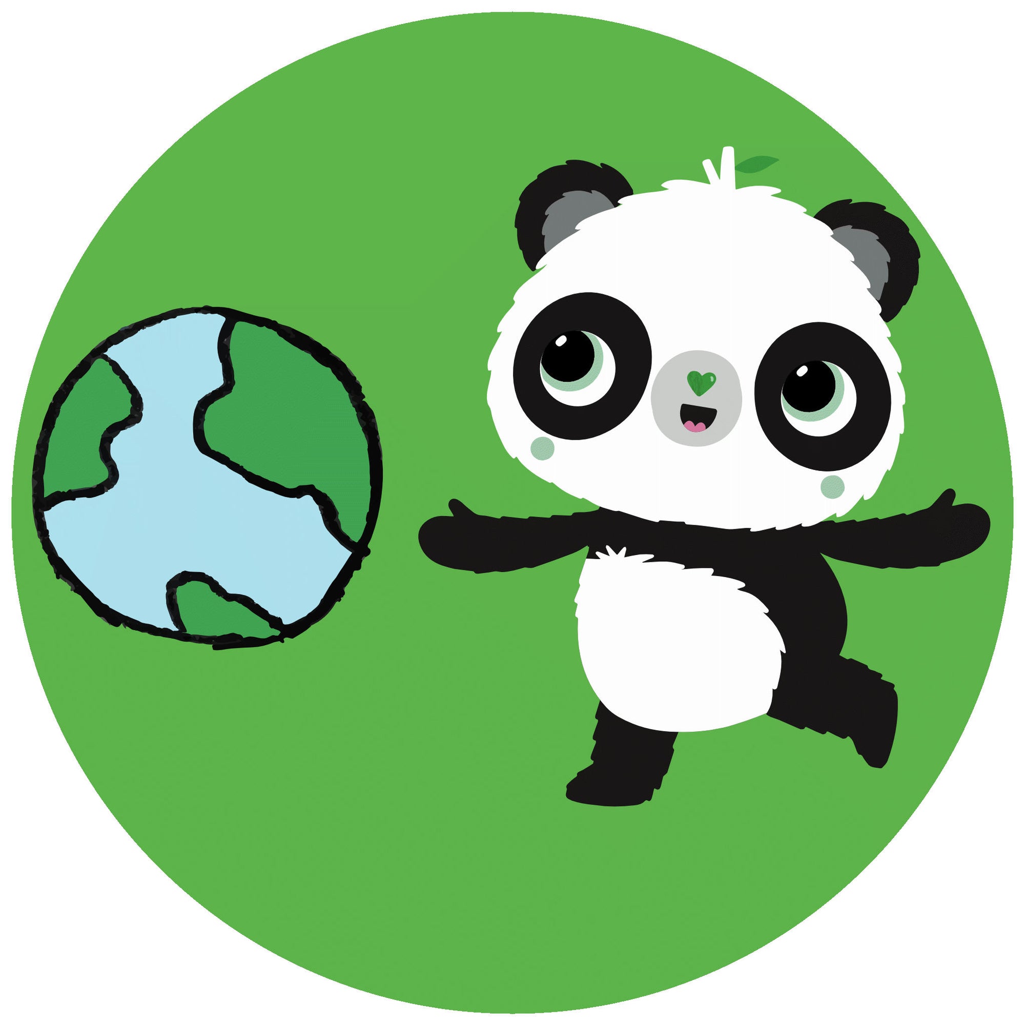 Our purpose is clear; make the world Joyfuller. Panda holding a world globe.
