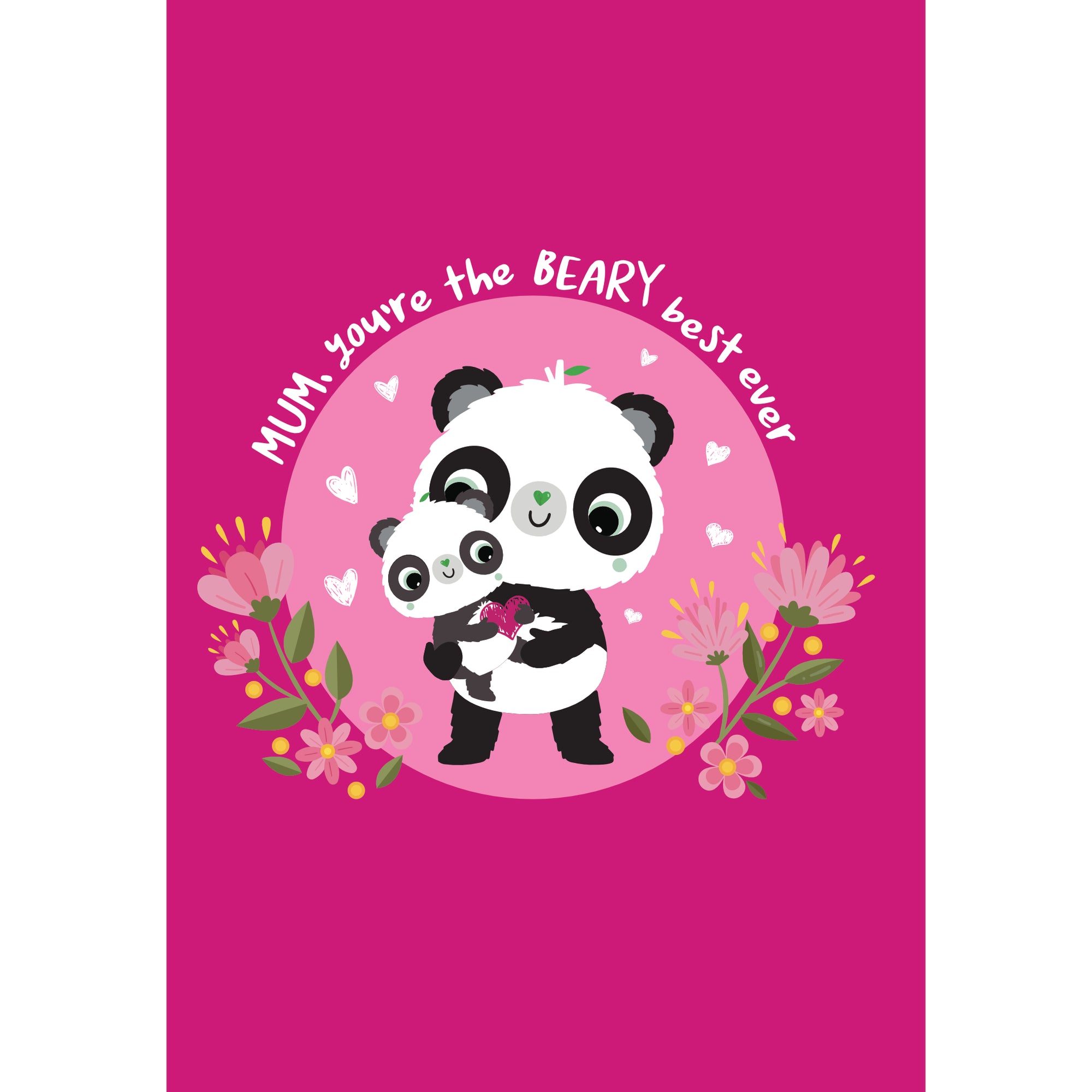 Mum, You're The BEARY Best | A6 Mother's Day Cards | Panda Joy