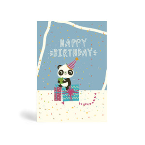 Blue All Mine Birthday | A6 | Eco Birthday Cards | Panda Joy UK