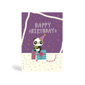 Purple All Mine Birthday | A6 | Eco Birthday Cards | Panda Joy UK