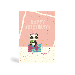 Dusty pink All Mine Birthday | A6 | Eco Birthday Cards | Panda Joy UK