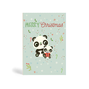 Sustainable Christmas Cards - Double The Panda , Double The Trouble.
