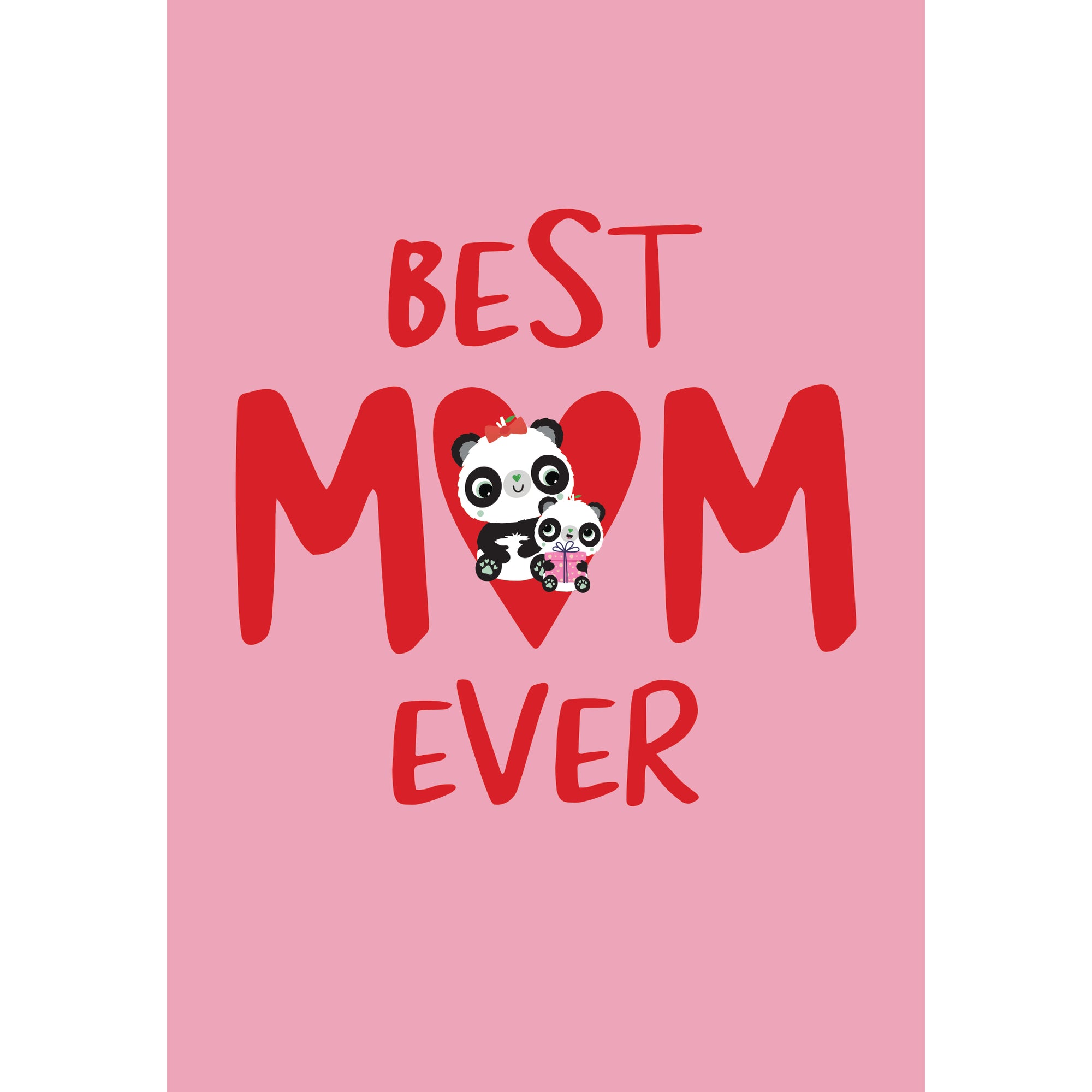Best MUM Ever! | A6 Eco Friendly Mother's Day Cards | Panda Joy