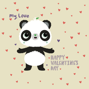 Square My Love, Happy Valentine's Day | Eco Valentines Cards | Panda Joy