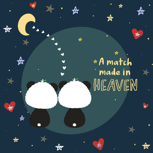 A Match Made In Heaven | Eco Valentines Cards | Panda Joy UK